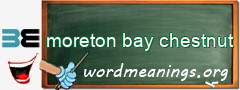 WordMeaning blackboard for moreton bay chestnut